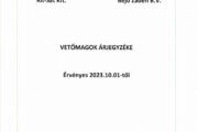 Bejo vetőmagok árjegyzéke 2023.10.01-től